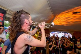 Undertow Brass Band performing live