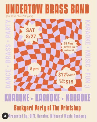 Backyard Party at the Printshop poster