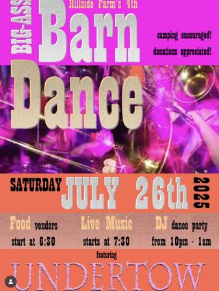 Hillside Farm Barn Party poster