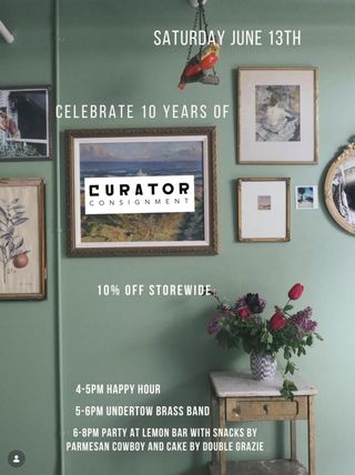 Curator Maine 10 Year Anniversary Party poster