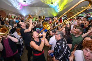 Undertow Brass Band performing live