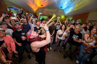 Undertow Brass Band performing live