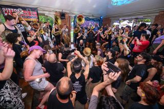 Undertow Brass Band performing live
